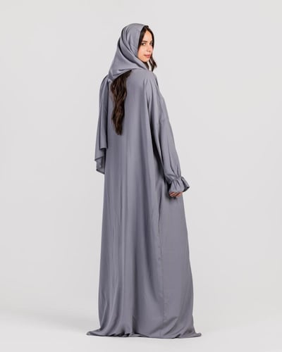 شرشف صلاة رمادي - لف بربطة جانبية