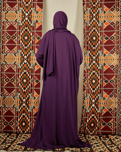 شرشف صلاة بنفسجي غامق - لف بربطة جانبية