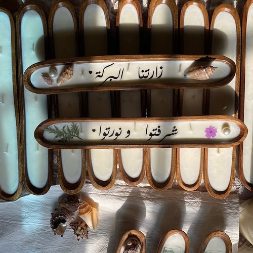 شمعة القارب بالزهور