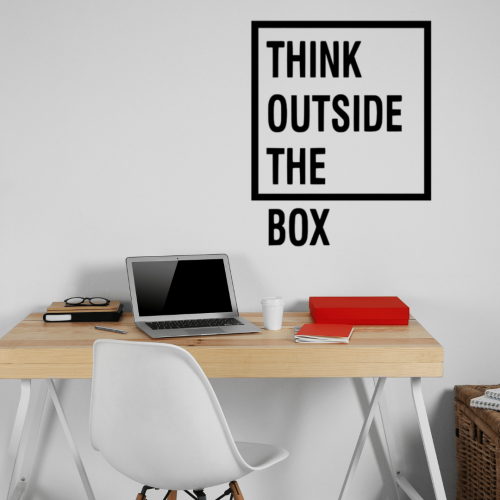 ملصقات الأسطح -Think outside the box
