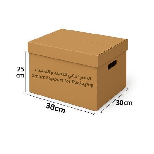 بوكس بني بغطاء منفصل 25*30*38 (ربطة)