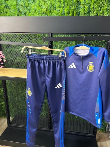 طقم تماربن نادي النصر الأزرق مع بنطلون - متجر ملك...