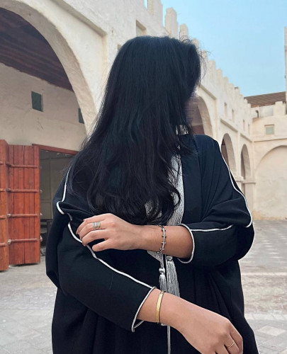 black X silver abaya