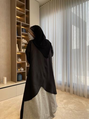 Black X Gray abaya