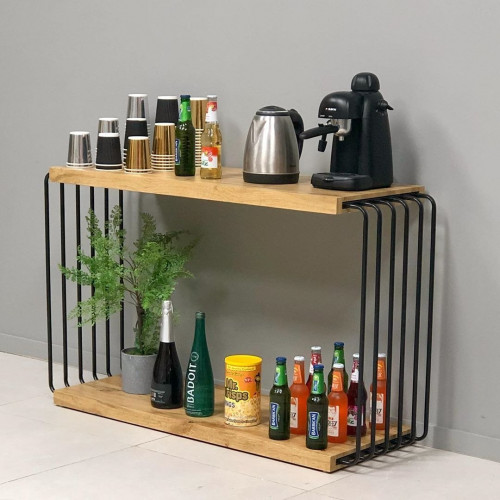 طاولة كوفي خشب وحديد ...