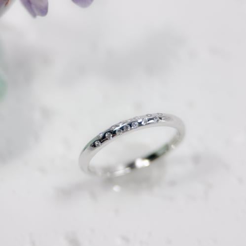 Thin 925 Silver Zircon Ring
