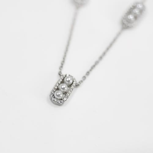 Silver 925 Choker with Pearls