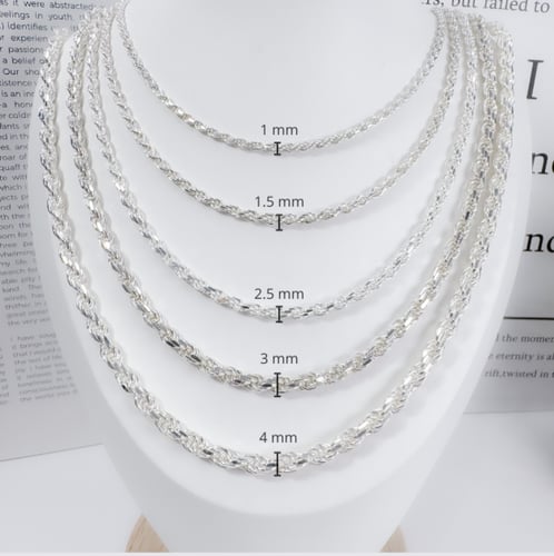 Silver 925 Rope Chain