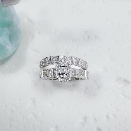 Elegant Two-Tone 925 Silver Ring