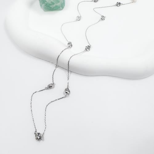 925 Silver Necklace with Zircon Stones