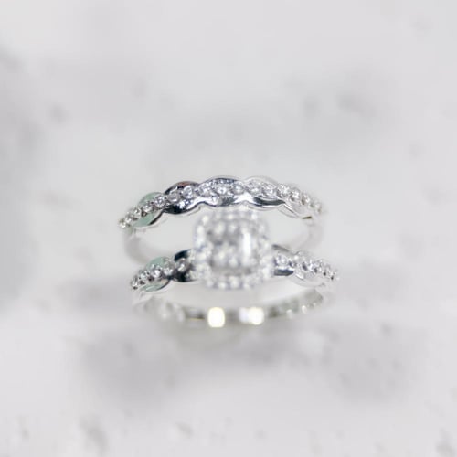 Modern Two-Tone 925 Silver Ring