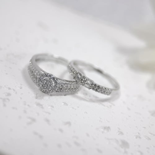 Two-Tone 925 Silver Ring