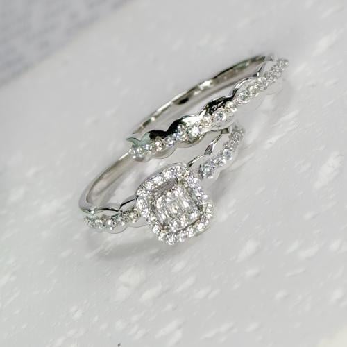 Modern Two-Tone 925 Silver Ring