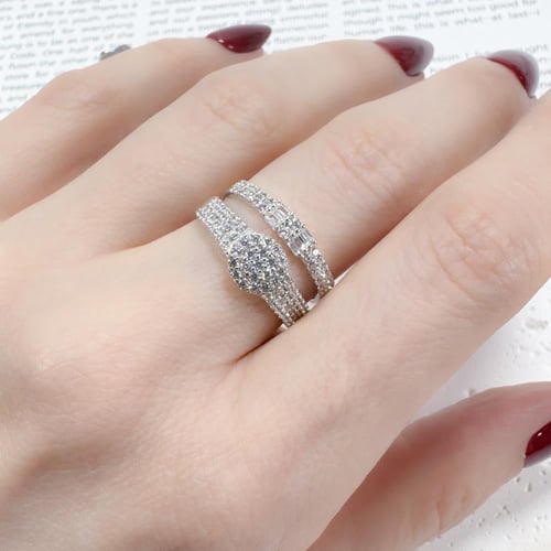 Two-Tone 925 Silver Ring
