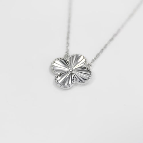 925 Silver Choker Clover Flower Design (1)