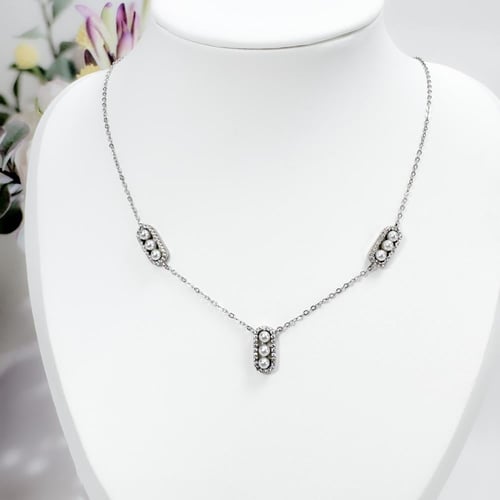 Silver 925 Choker with Pearls