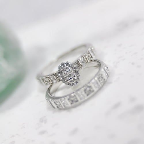 Elegant Two-Tone 925 Silver Ring