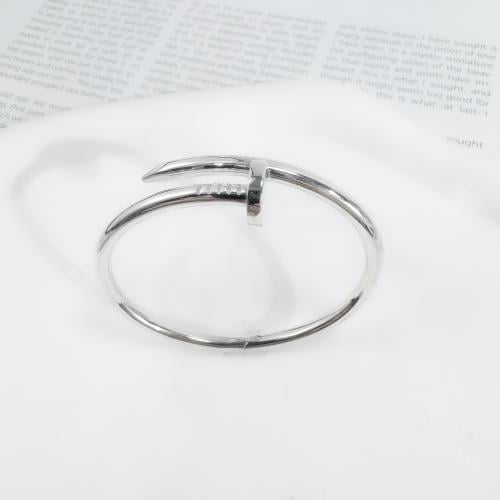 925 Silver Screw Design Bangle - Unisex