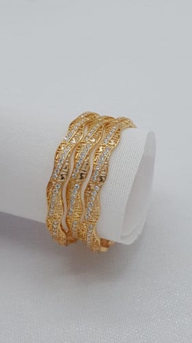 غويش نسائية مطلي مع زركون الحبه