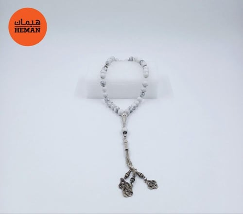 سبحة فضة حجر من هيمان