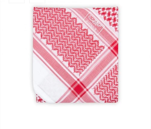 شماغ البسام بيسك (لون احمر غامق )