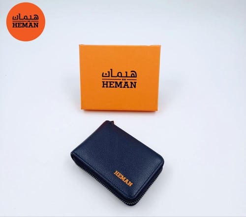 محفظة بطاقات بسحاب جلد هيمان