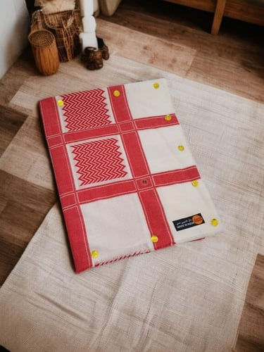 شال بصراوي كشميري اصلي ربع ترمه احمر