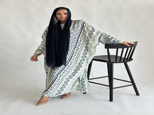 عباية قماش قطن هندي ابيض