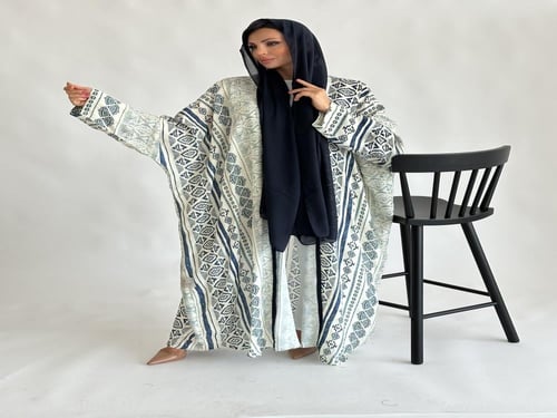 عباية قماش قطن هندي ابيض