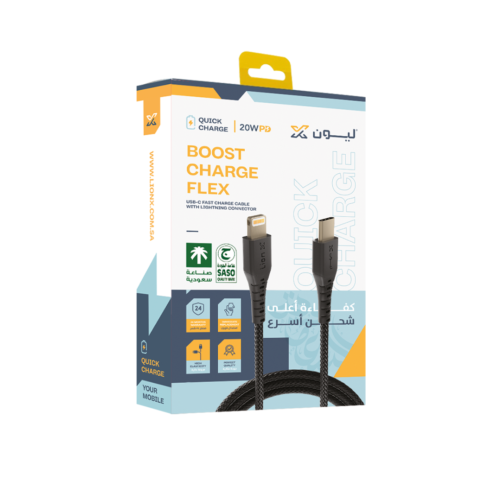 كيبل ليون اكس ايفون PD قماش 1 متر