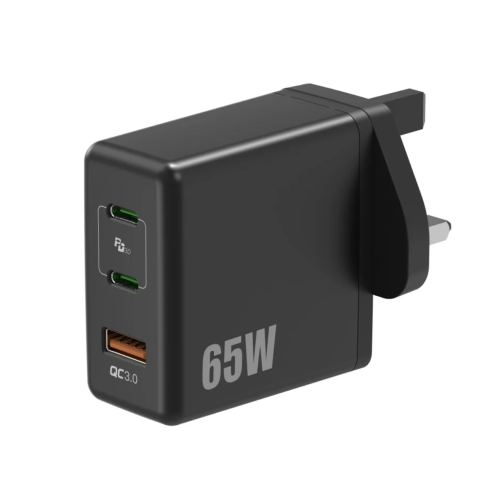 شاحن بيت مور بور 65 واط منفذين PD ومنفذ USB