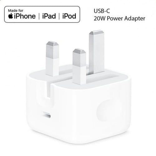 شاحن جداري أبل 20 واط منفذ USB-C - أبيض حاسبات الع...