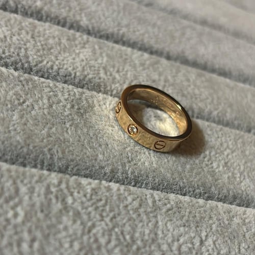 خاتم لوف نحيف روز قولد - سادة