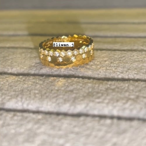 خاتم بي ماي لوف فل دايموند-قولد