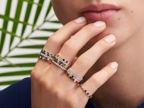 خاتم بي ماي لوف سادة-روز قولد