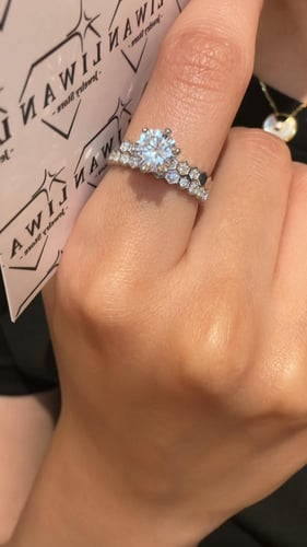 خاتم بي ماي لوف فل دايموند-سلفر