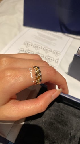 خاتم بي ماي لوف نص دايموند-سلفر