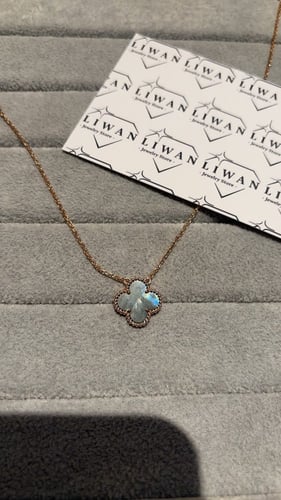 سلسال فينتاج الامبرا حجر عرق اللؤلؤ -روز قولد