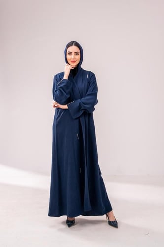 عباية حرير شلك -لون كحلي انيق فاخرة