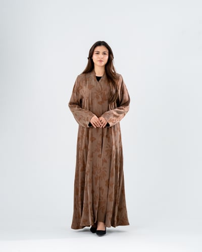 عباية حرير تركي جاكار بيج– تصميم أنيق عملي يومي فا...