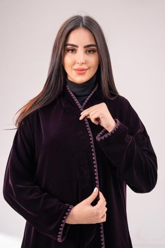 مخمل تطريز-لون موف