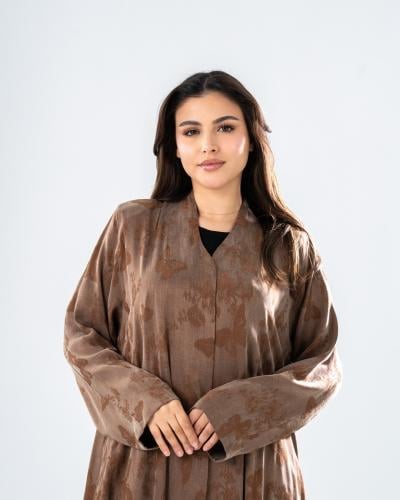 عباية حرير تركي جاكار بيج– تصميم أنيق عملي يومي فا...