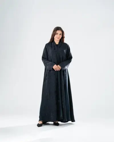 Japanese silk abaya lined - turquoise color