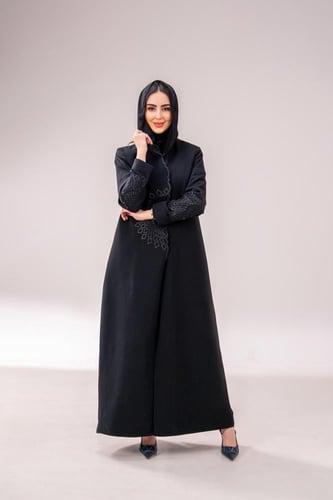 عباية بليزر لوزان تطريز-لون اسود عملي فاخرة