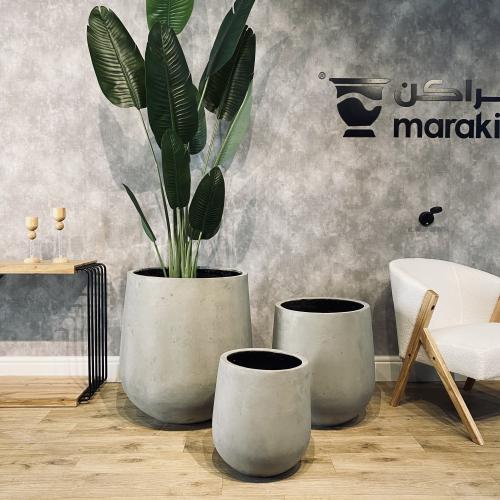 طقم مراكن أسطواني اسمنتي 3 قطع