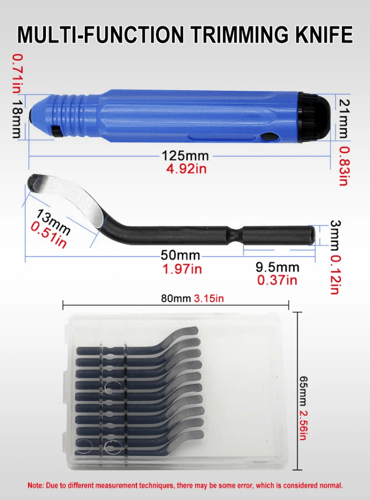 مكشطة حواف الطباعة مع شفرة