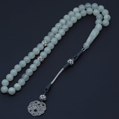 سبحة بكلايت مدور 10mm مع فضة طربزوني