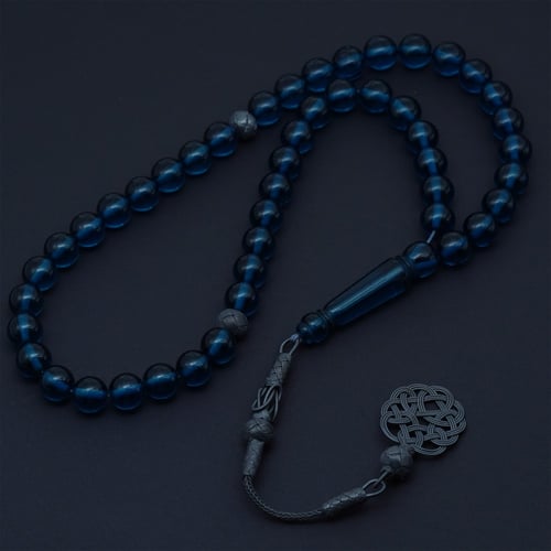 سبحة بكلايت مدور 10mm مع فضة طربزوني