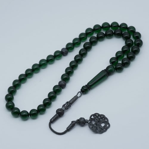 سبحة بكلايت مدور 10mm مع فضة طربزوني