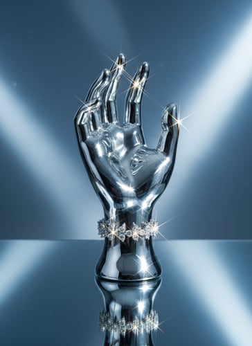 سوار فضي فاخر متلألئ – أكملي تألقك ببريق استثنائي